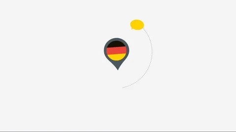 Learn German. 4K Video animation. Stock Footage 127548991