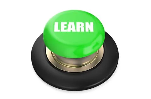 Learn Green pushbutton Illustrazione stock