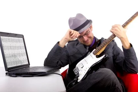 Learn Guitar Online Stock Photos