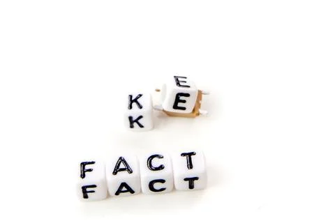 Learn how to distinguish between credible news as facts and identify informat Stock Photos