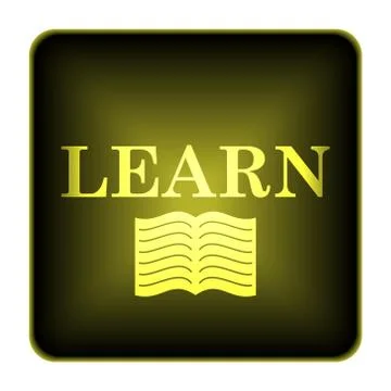 Learn icon. internet button on white background.. 스톡 일러스트