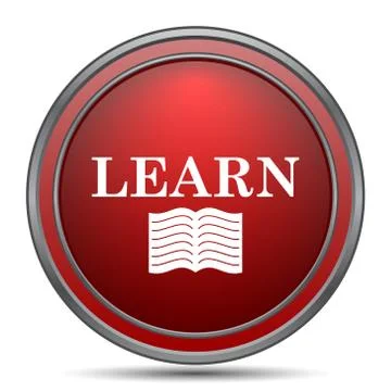 Learn icon. Internet button on white background.. イラスト素材