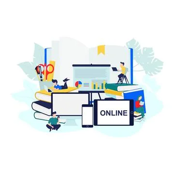 Learn from internet. Stock Illustration