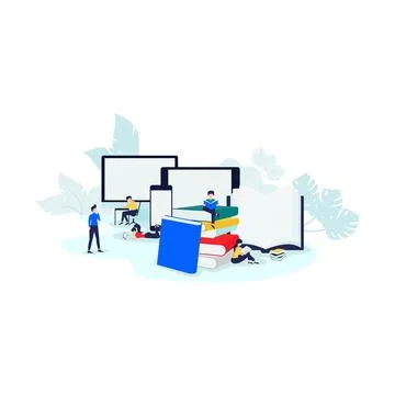 Learn from internet. Stock Illustration