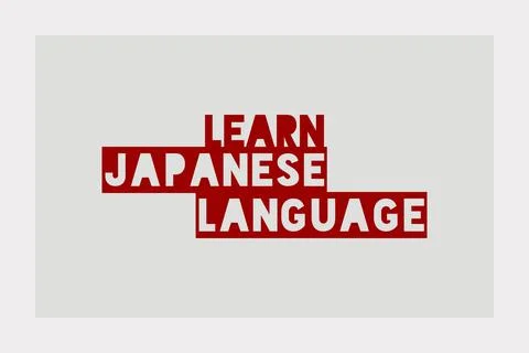 Learn Japanese Language typography vector poster, and t-shirt design Illustrazione stock