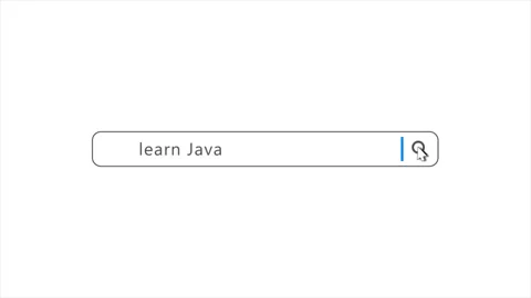 Learn Java in Search Animation. Internet Browser Searching Stock Footage 272484844