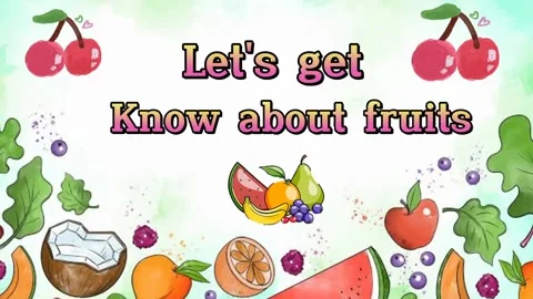 Learn kids-recognize fruit names Stock Footage 217431768