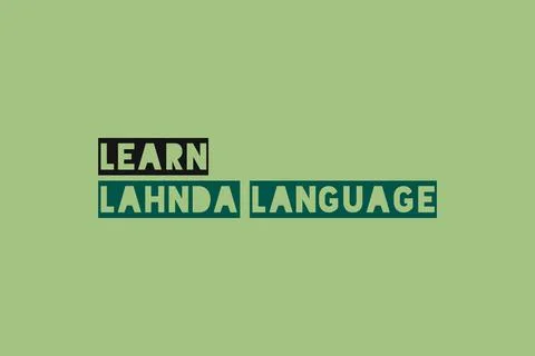 Learn Lahnda Language typography vector design Stock Illustration
