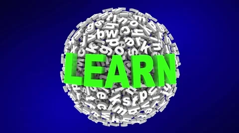 Learn Letter Sphere Education Reading Writing Stock Footage 60216602