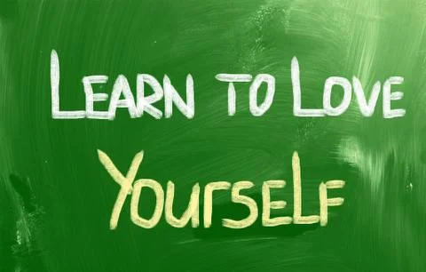 Learn to love yourself concept Stock Illustration