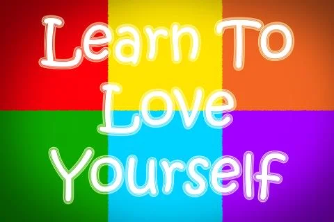 Learn to love yourself concept Stock Illustration