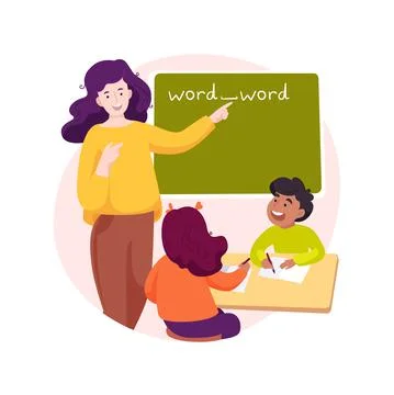 Learn making gaps isolated cartoon vector illustration. Ilustración de archivo