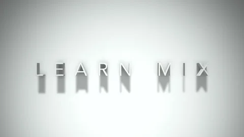 Learn mix 3D title animation with shadows on a white background Stock Footage 297667655