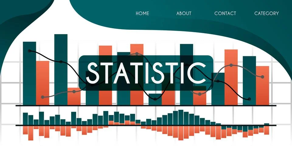 Learn more about statistics and charts in developing economies, businesses an 스톡 일러스트