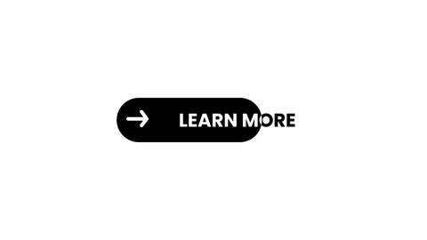 Learn More Button with Arrow Icon Dark Filled Style Stock Footage 335576572