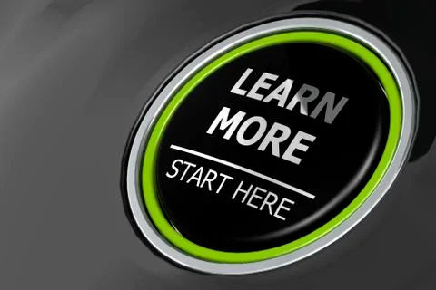 Learn more button on black background Illustrazione stock