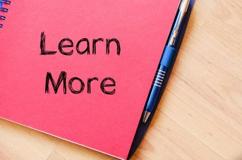 Learn more concept on notebook Stock Photos