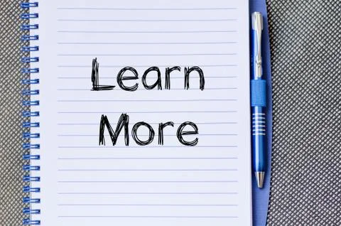 Learn more concept on notebook Stock Photos