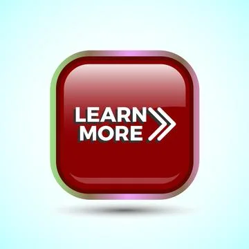 Learn More Icon Button Design Illustration Illustrazione stock