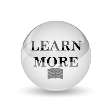 Learn more icon. Internet button on white background. イラスト素材