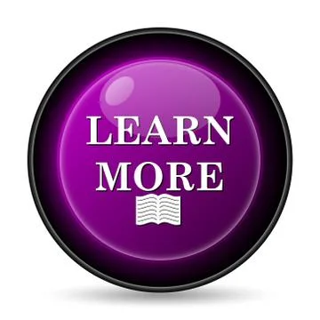 Learn more icon. Internet button on white background.. 스톡 일러스트