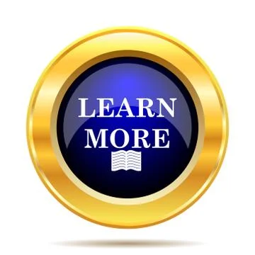 Learn more icon. Internet button on white background.. Stock Illustration