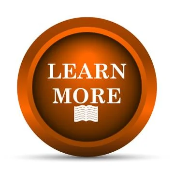 Learn more icon. Internet button on white background.. イラスト素材