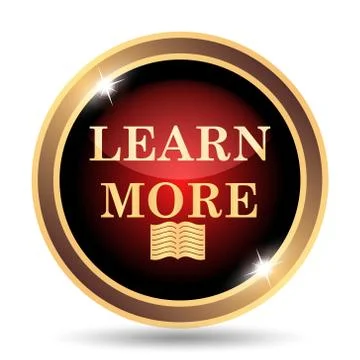 Learn more icon. Internet button on white background.. イラスト素材