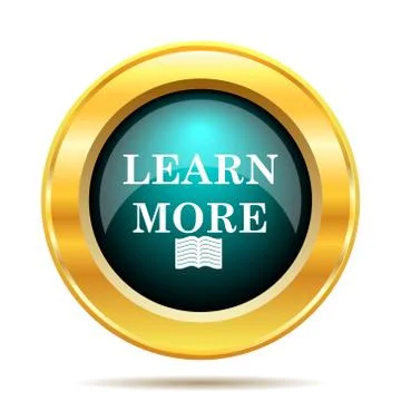 Learn more icon. Internet button on white background.. イラスト素材
