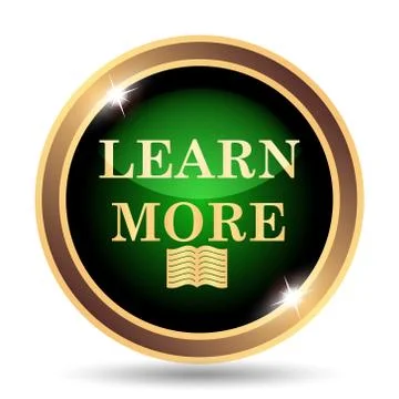 Learn more icon. Internet button on white background.. Stock Illustration