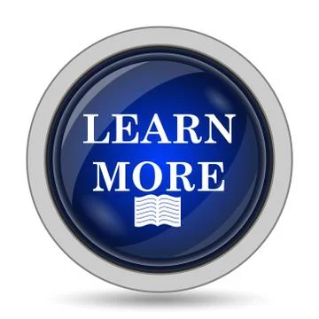 Learn more icon. Internet button on white background.. イラスト素材