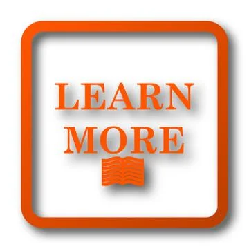 Learn more icon. Internet button on white background.. イラスト素材