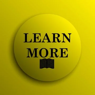 Learn more icon. Yellow internet button.. イラスト素材