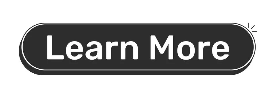 Learn more rounded modern black UI element 스톡 일러스트