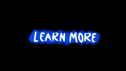 Learn More word in white, red frame with black background Video stock 290032232