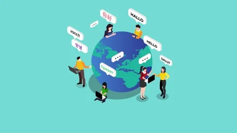 Learn multi language online Stock Footage 261120766