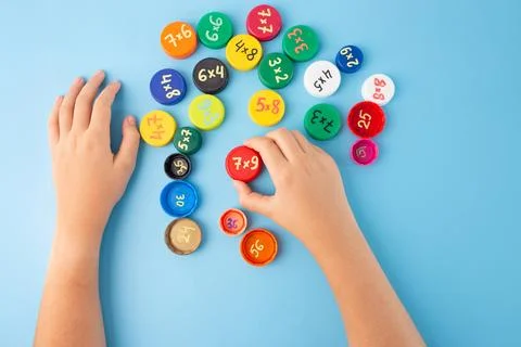 Learn the multiplication tables in an interactive way, free math multiplica.. Stock Photos