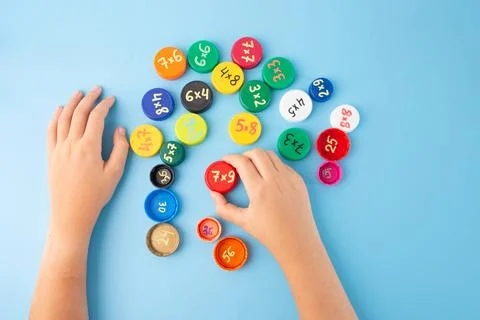Learn the multiplication tables in an interactive way, free math multiplica.. Stock Photos