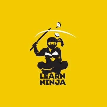 Learn Ninja Logo Stock Illustration