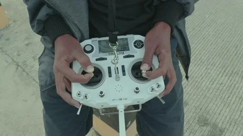 Learn to operate the drone's remote control Stock-Footage 141985510