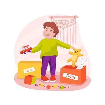 Learn to organize things isolated cartoon vector illustration. Illustrazione stock
