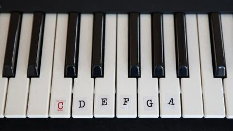Learn piano Stock Photos