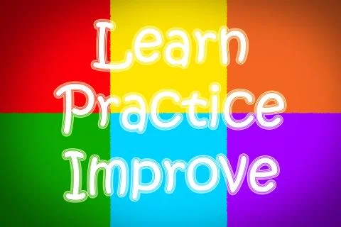 Learn practice improve concept Stock Illustration