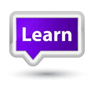 Learn prime purple banner button Stock Illustration