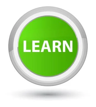 Learn prime soft green round button 스톡 일러스트