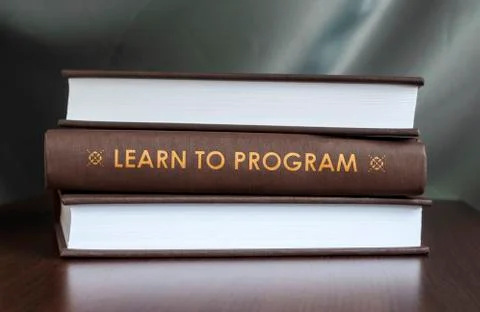 Learn to program. book concept. Stock Photos