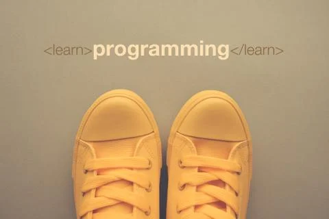 Learn programming concept Foto stock