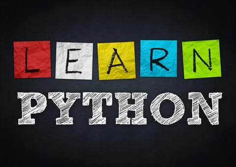 Learn Python - programming language Learn Python - programming language Co... Stock Photos