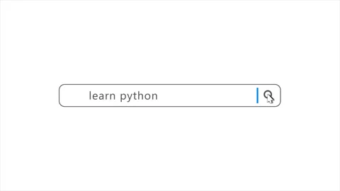 Learn Python in Search Animation. Internet Browser Searching Stock Footage 272485113