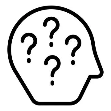 Learn question icon outline vector. Child education Stock Illustration